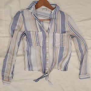 Tied-front Beach Blouse